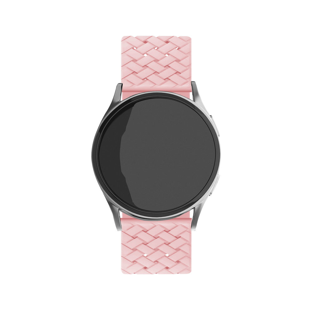 Strap-it® Strap-it Samsung Galaxy Watch 5 Pro gevlochten siliconen bandje (roze) Strap-it® Strap-it Samsung Galaxy Watch 5 Pro gevlochten siliconen bandje (roze)