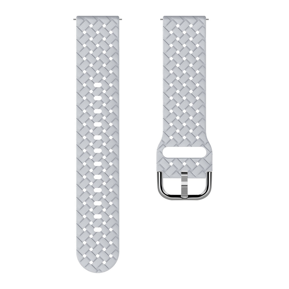 Strap-it® Strap-it Samsung Galaxy Watch Active gevlochten siliconen bandje (grijs)