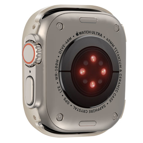 Strap-it® Strap-it Apple Watch Ultra metalen case (sterrenlicht)