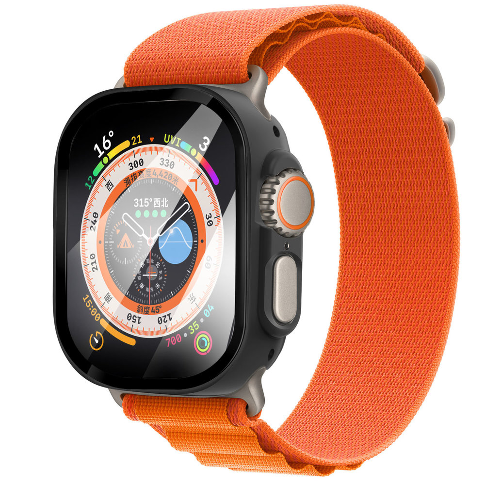 Strap-it® Strap-it Apple Watch Ultra hard case met glas (zwart)