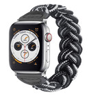 Strap-it® Strap-it Apple Watch Twisted gevlochten bandje (zwart/wit)