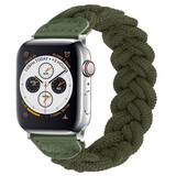 Strap-it® Apple Watch Twisted gevlochten bandje (legergroen)