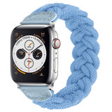 Strap-it® Apple Watch Twisted gevlochten bandje (lichtblauw)