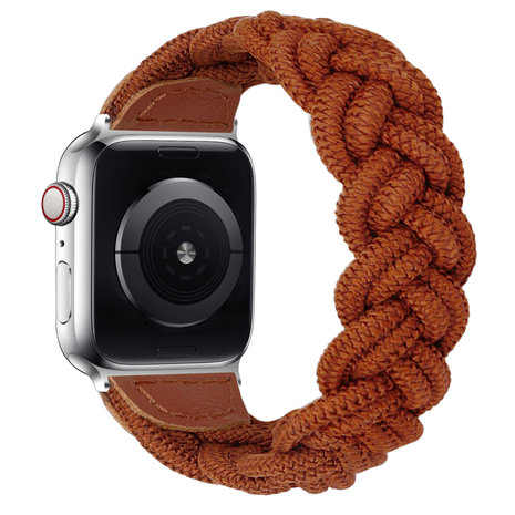 Strap-it® Strap-it Apple Watch Twisted gevlochten bandje (bruin)