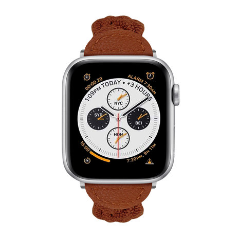 Strap-it® Strap-it Apple Watch Twisted gevlochten bandje (bruin)