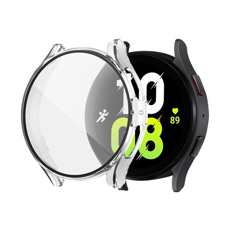 Strap-it® Strap-it Samsung Galaxy Watch 5 40mm hard case met glas (transparant)