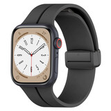 Strap-it® Apple Watch magnetisch D-Buckle bandje (zwart)
