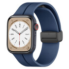 Strap-it® Strap-it Apple Watch magnetisch D-Buckle bandje (donkerblauw)