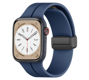 Strap-it® Apple Watch magnetisch D-Buckle bandje (donkerblauw) Strap-it® Apple Watch magnetisch D-Buckle bandje (donkerblauw)