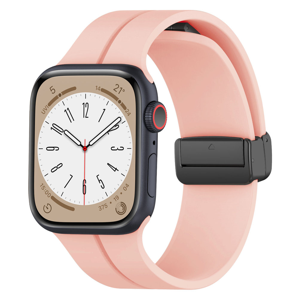 Strap-it® Strap-it Apple Watch magnetisch D-Buckle bandje (lichtroze) Strap-it® Strap-it Apple Watch magnetisch D-Buckle bandje (lichtroze)