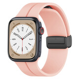 Strap-it® Apple Watch magnetisch D-Buckle bandje (lichtroze)