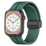 Strap-it® Apple Watch magnetisch D-Buckle bandje (dennengroen)