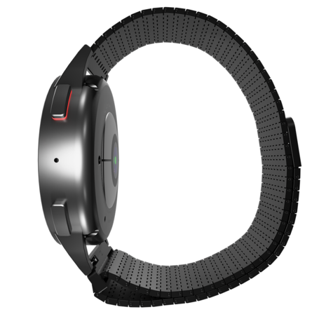 Strap-it® Strap-it Huawei Watch 3 (Pro) luxe metalen mesh bandje (zwart)