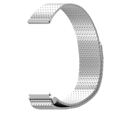 Strap-it® Strap-it Huawei Watch GT 2 Pro luxe metalen mesh bandje (zilver)