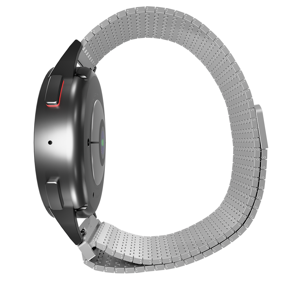 Strap-it® Strap-it OnePlus Watch luxe metalen mesh bandje (zilver)