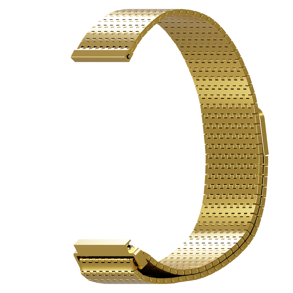 Strap-it® Strap-it Samsung Galaxy Watch 3 45mm luxe metalen mesh bandje (goud)