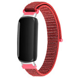 Strap-it® Fitbit Inspire 3 nylon bandje (rood)