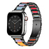 Apple Watch stalen resin bandje (zwart/kleurrijk)