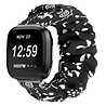 Strap-it® Strap-it Fitbit Versa scrunchie bandje (zwart mix) Strap-it® Strap-it Fitbit Versa scrunchie bandje (zwart mix)