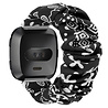 Strap-it® Strap-it Fitbit Versa scrunchie bandje (zwart mix) Strap-it® Strap-it Fitbit Versa scrunchie bandje (zwart mix)