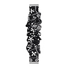 Strap-it® Strap-it Fitbit Versa scrunchie bandje (zwart mix) Strap-it® Strap-it Fitbit Versa scrunchie bandje (zwart mix)