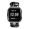 Strap-it® Strap-it Fitbit Versa scrunchie bandje (zwart mix) Strap-it® Strap-it Fitbit Versa scrunchie bandje (zwart mix)