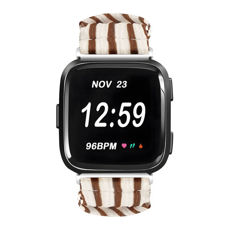 Strap-it® Strap-it Fitbit Versa scrunchie bandje (vintage) Strap-it® Strap-it Fitbit Versa scrunchie bandje (vintage)