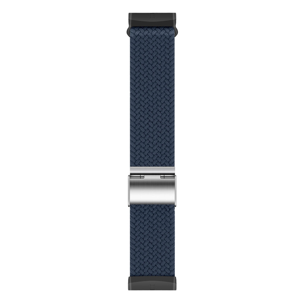 Strap-it® Strap-it Fitbit Versa 3 verstelbaar gevlochten bandje (donkerblauw)