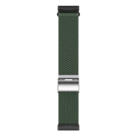 Strap-it® Strap-it Fitbit Versa 3 verstelbaar gevlochten bandje (olijfgroen)