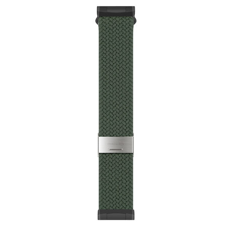 Strap-it® Strap-it Fitbit Versa 3 verstelbaar gevlochten bandje (olijfgroen)