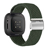 Strap-it® Strap-it Fitbit Sense verstelbaar gevlochten bandje (olijfgroen) Strap-it® Strap-it Fitbit Sense verstelbaar gevlochten bandje (olijfgroen)