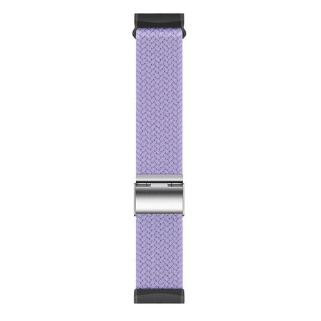 Strap-it® Strap-it Fitbit Sense verstelbaar gevlochten bandje (lichtpaars)