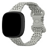 Strap-it® Strap-it Fitbit Versa 4 siliconen bandje met patroon (grijs) Strap-it® Strap-it Fitbit Versa 4 siliconen bandje met patroon (grijs)
