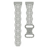 Strap-it® Strap-it Fitbit Versa 4 siliconen bandje met patroon (grijs) Strap-it® Strap-it Fitbit Versa 4 siliconen bandje met patroon (grijs)