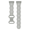 Strap-it® Strap-it Fitbit Versa 4 siliconen bandje met patroon (grijs) Strap-it® Strap-it Fitbit Versa 4 siliconen bandje met patroon (grijs)