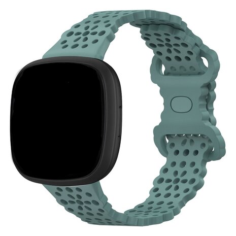 Strap-it® Strap-it Fitbit Sense 2 siliconen bandje met patroon (groen)