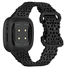 Strap-it® Strap-it Fitbit Sense 2 siliconen bandje met patroon (zwart) Strap-it® Strap-it Fitbit Sense 2 siliconen bandje met patroon (zwart)