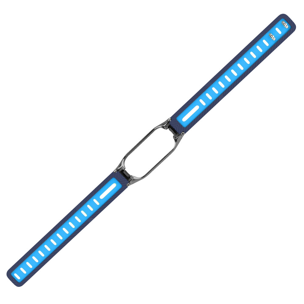 Strap-it® Strap-it Xiaomi Mi Band 7 sport bandje met frame (duo blauw) Strap-it® Strap-it Xiaomi Mi Band 7 sport bandje met frame (duo blauw)