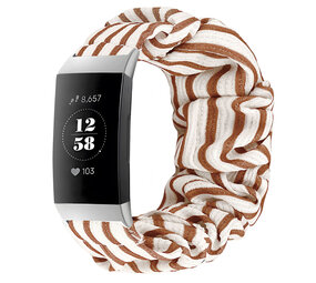 Strap-it® Fitbit Charge 3 scrunchie bandje (vintage) Strap-it® Fitbit Charge 3 scrunchie bandje (vintage)