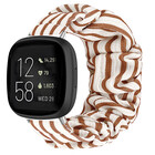 Strap-it® Strap-it Fitbit Versa 3 scrunchie bandje (vintage)