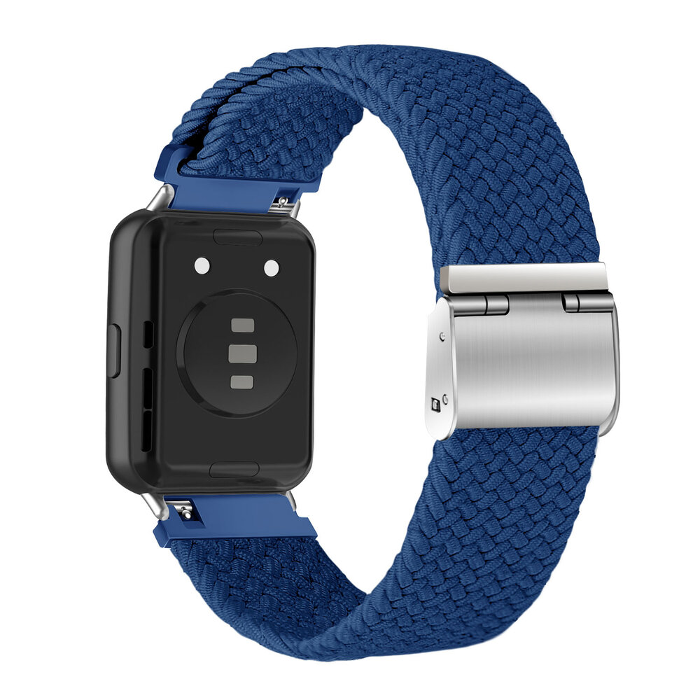 Strap-it® Strap-it Huawei Watch Fit 2 gevlochten bandje (blauw) Strap-it® Strap-it Huawei Watch Fit 2 gevlochten bandje (blauw)