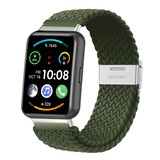 Strap-it® Huawei Watch Fit 2 gevlochten bandje (groen) Strap-it® Huawei Watch Fit 2 gevlochten bandje (groen)