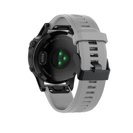Strap-it® Strap-it Garmin Fenix 5 / 6 siliconen bandje (grijs)