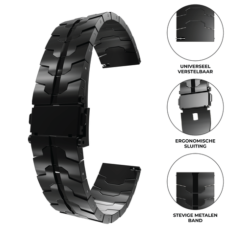 Strap-it® Strap-it Xiaomi Mi Watch steel iron band (zwart)