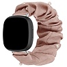 Strap-it® Strap-it Fitbit Sense scrunchie bandje (beige met parels) Strap-it® Strap-it Fitbit Sense scrunchie bandje (beige met parels)