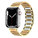 Strap-it® Apple Watch luxe magnetische stalen band (rosé goud)