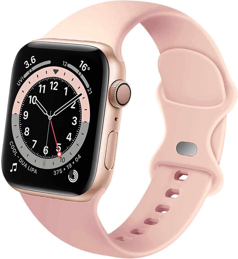 Strap-it® Strap-it Apple Watch siliconen bandje (Antiek roze)
