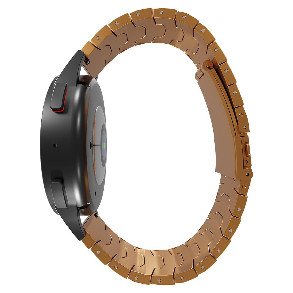 Strap-it® Strap-it Amazfit GTS 3 steel iron band (rosé goud)