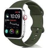Strap-it® Apple Watch 8 siliconen bandje (legergroen)