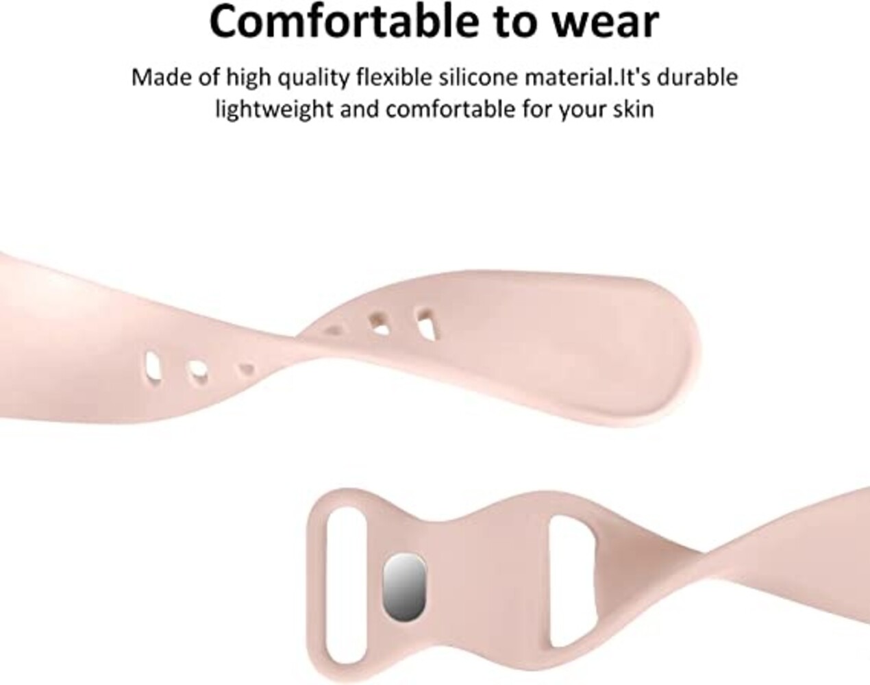 Strap-it® Strap-it Apple Watch siliconen bandje (Antiek roze)